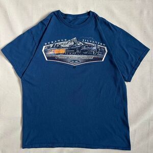 Durango Silverton Narrow Gauge Railroad Navy Train Graphic Tee